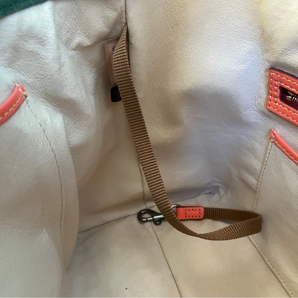 Rare Salmon Large Amelia Tote in Vachetta Florentine Leather Dooney & Bourke - Picture 13 of 16